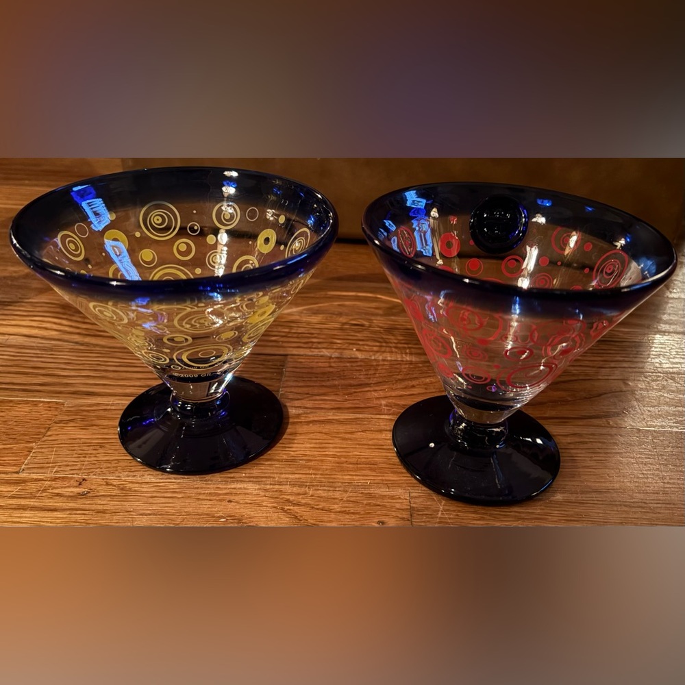 Kosta Boda Margarita Bar Glasses For Royal Carribean Cruise Line 2009 GIL NY
